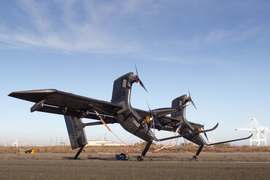 Airborne wind turbines currently stationed on the ground