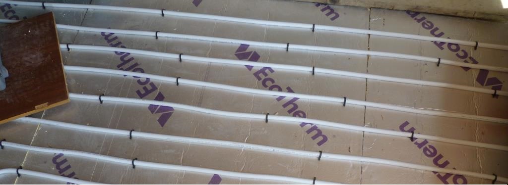 Underfloor insulation on a solid floor