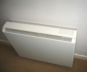 Storage heater in the home