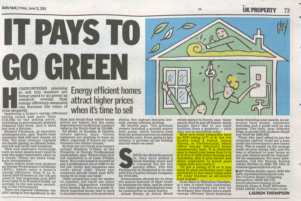 IT PAYS TO GO GREEN Daily-Mail