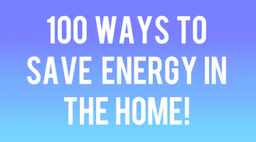 100 ways to save energy in your home