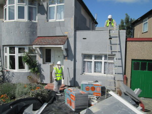 Mayday Gardens during EWI install