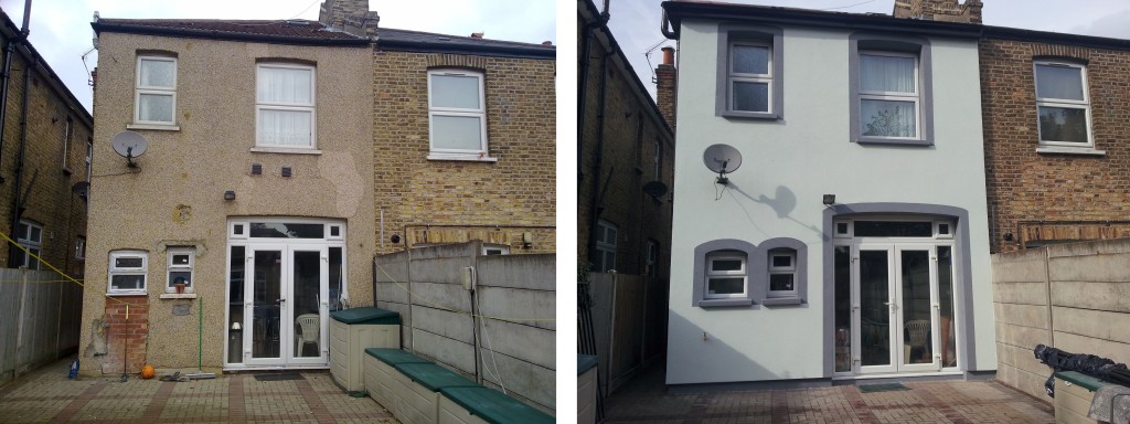 EWI Solid Wall insulation installed on a semi-detached property in Hounslow, London