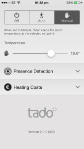 There are 3 basic settings on the Tado