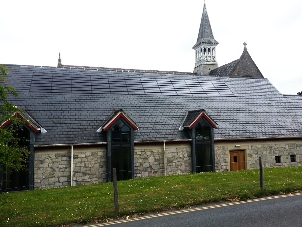 solar slates on a church roof
