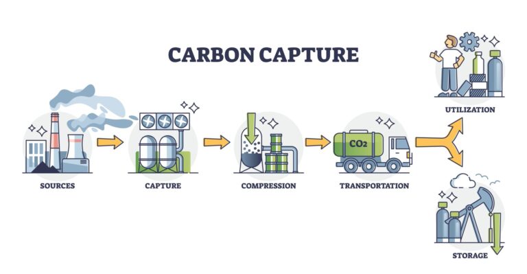 Carbon Capture Process With Compression And Transport For Utilization Outline